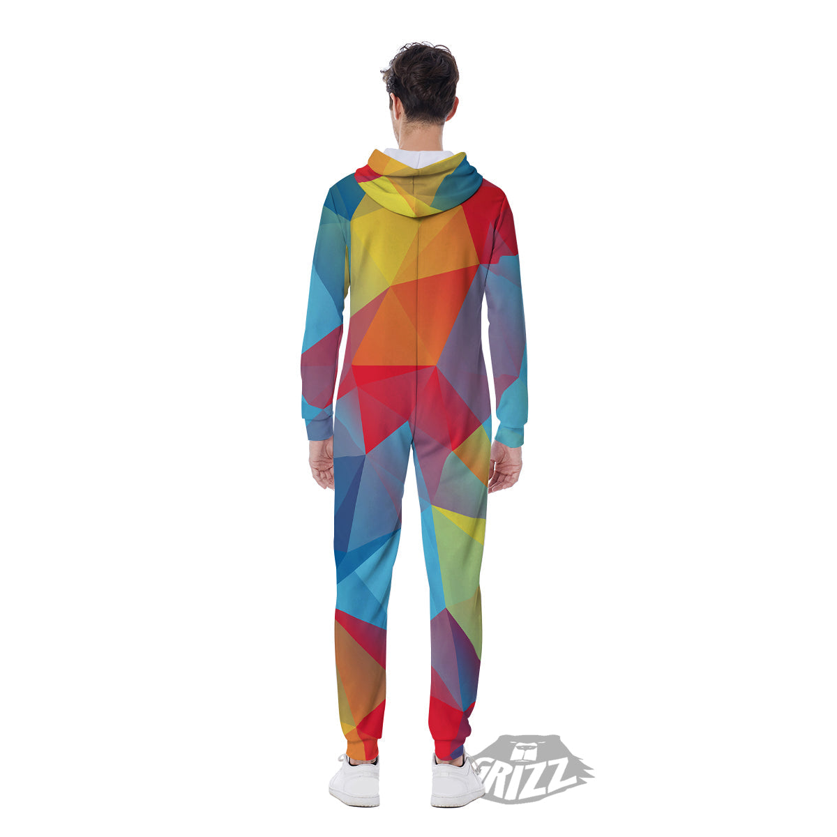 Abstract Colorful Autism Awareness Print Men's Jumpsuit-grizzshop
