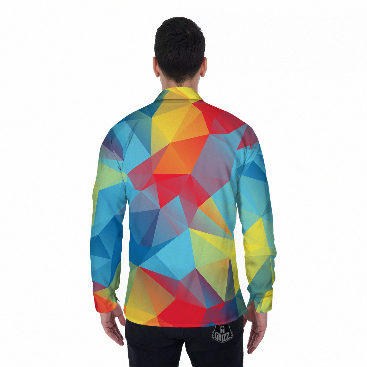 Abstract Colorful Autism Awareness Print Men's Long Sleeve Shirts-grizzshop