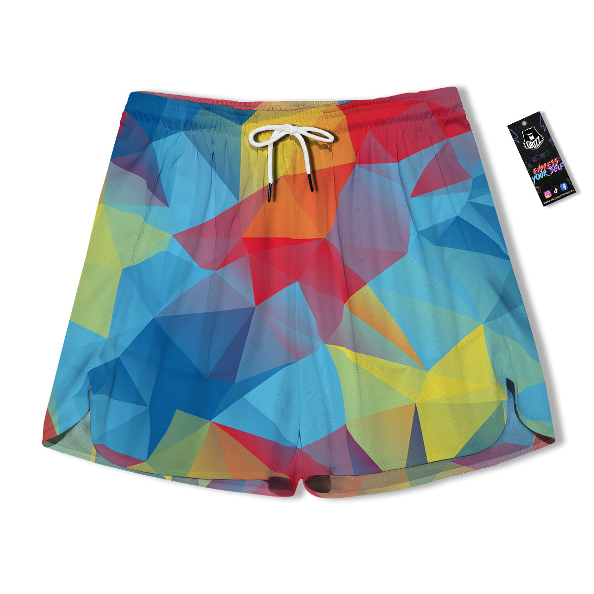 Abstract Colorful Autism Awareness Print Men's Running Shorts-grizzshop