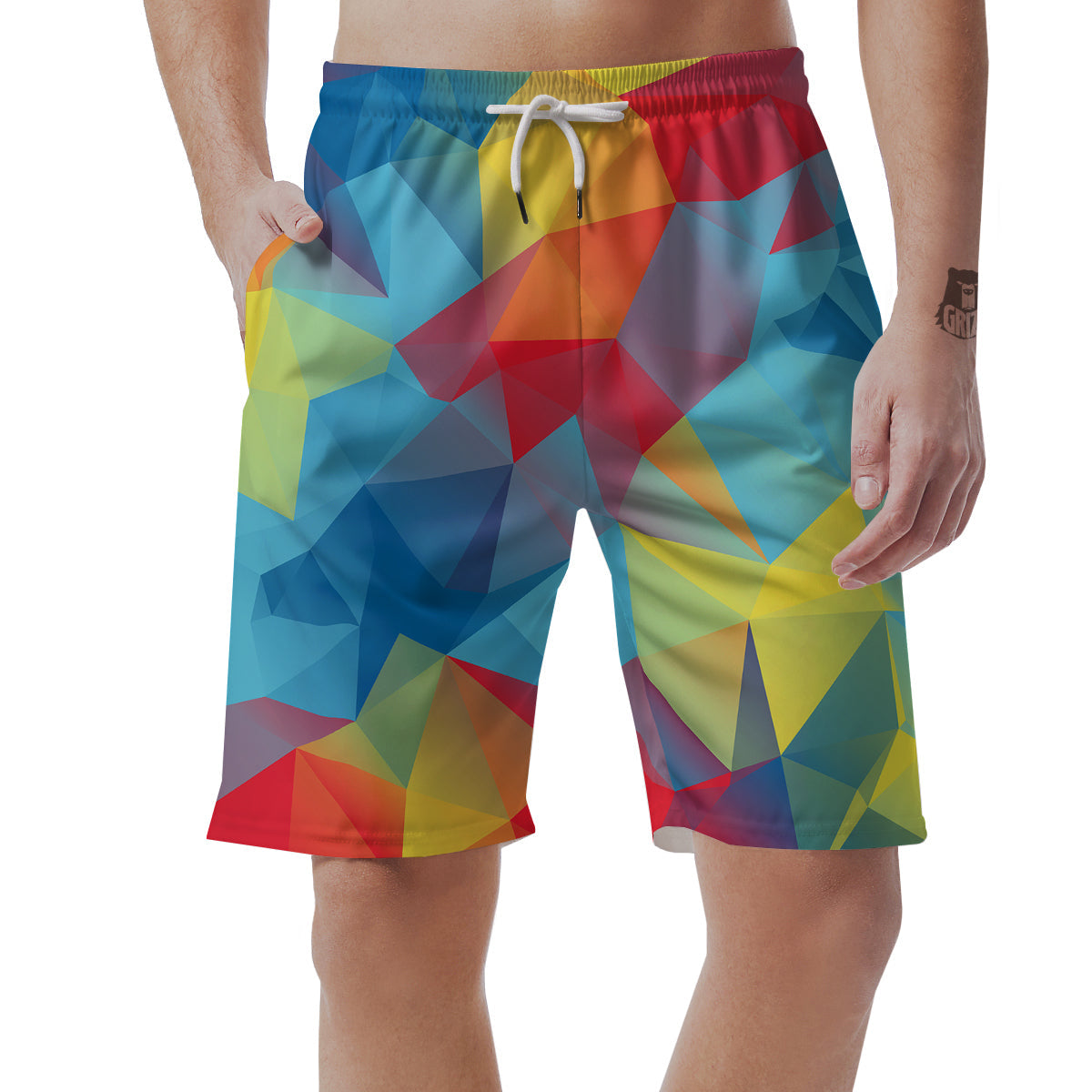Abstract Colorful Autism Awareness Print Men's Shorts-grizzshop