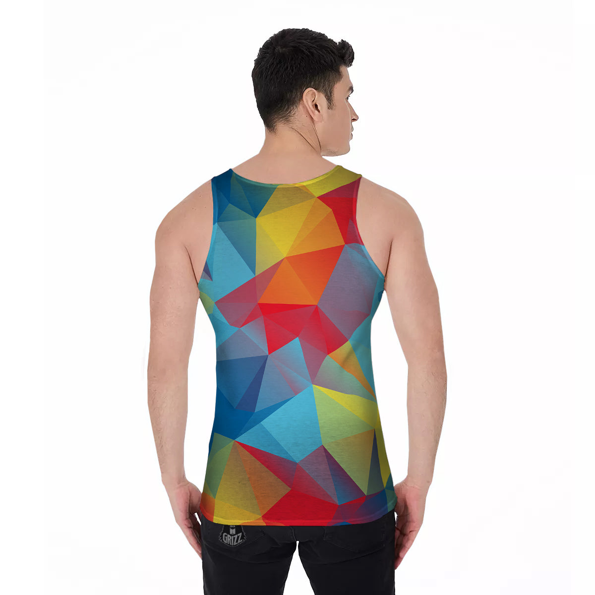 Abstract Colorful Autism Awareness Print Men's Tank Top-grizzshop