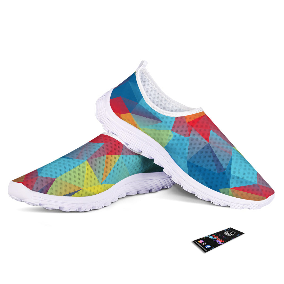 Abstract Colorful Autism Awareness Print Nurse Shoes-grizzshop