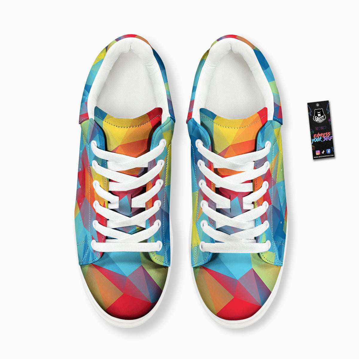 Abstract Colorful Autism Awareness Print Platform Shoes-grizzshop