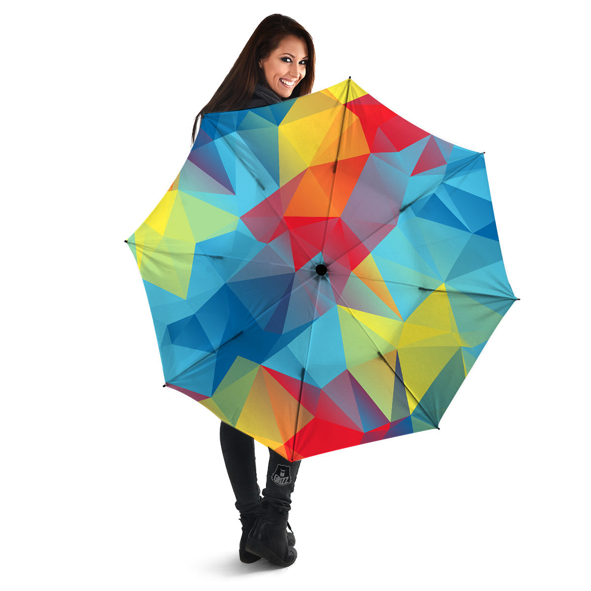 Abstract Colorful Autism Awareness Print Umbrella-grizzshop