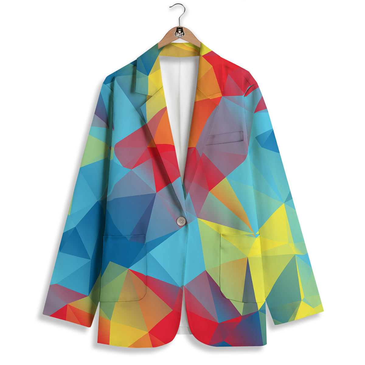 Abstract Colorful Autism Awareness Print Women's Blazer-grizzshop
