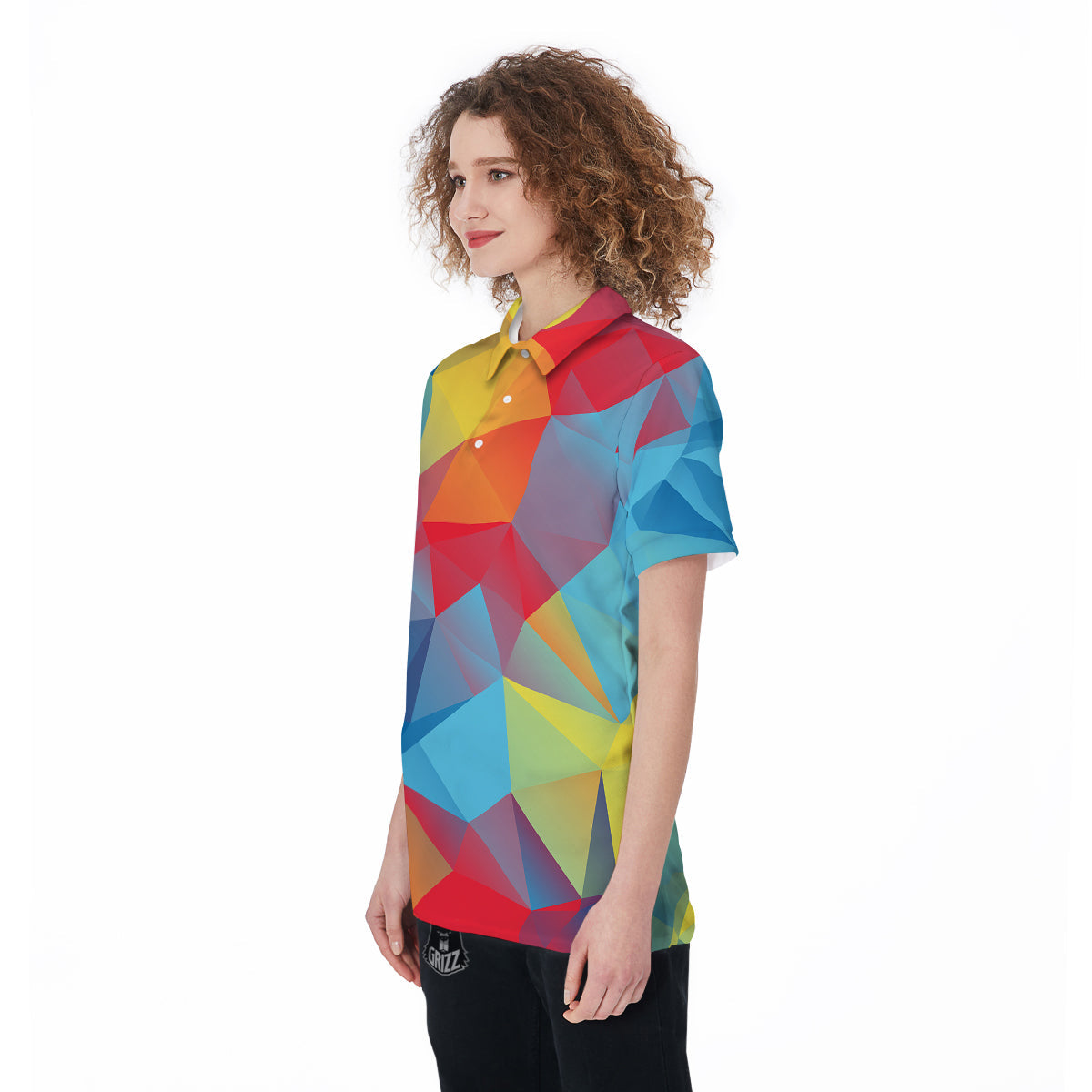 Abstract Colorful Autism Awareness Print Women's Golf Shirts-grizzshop