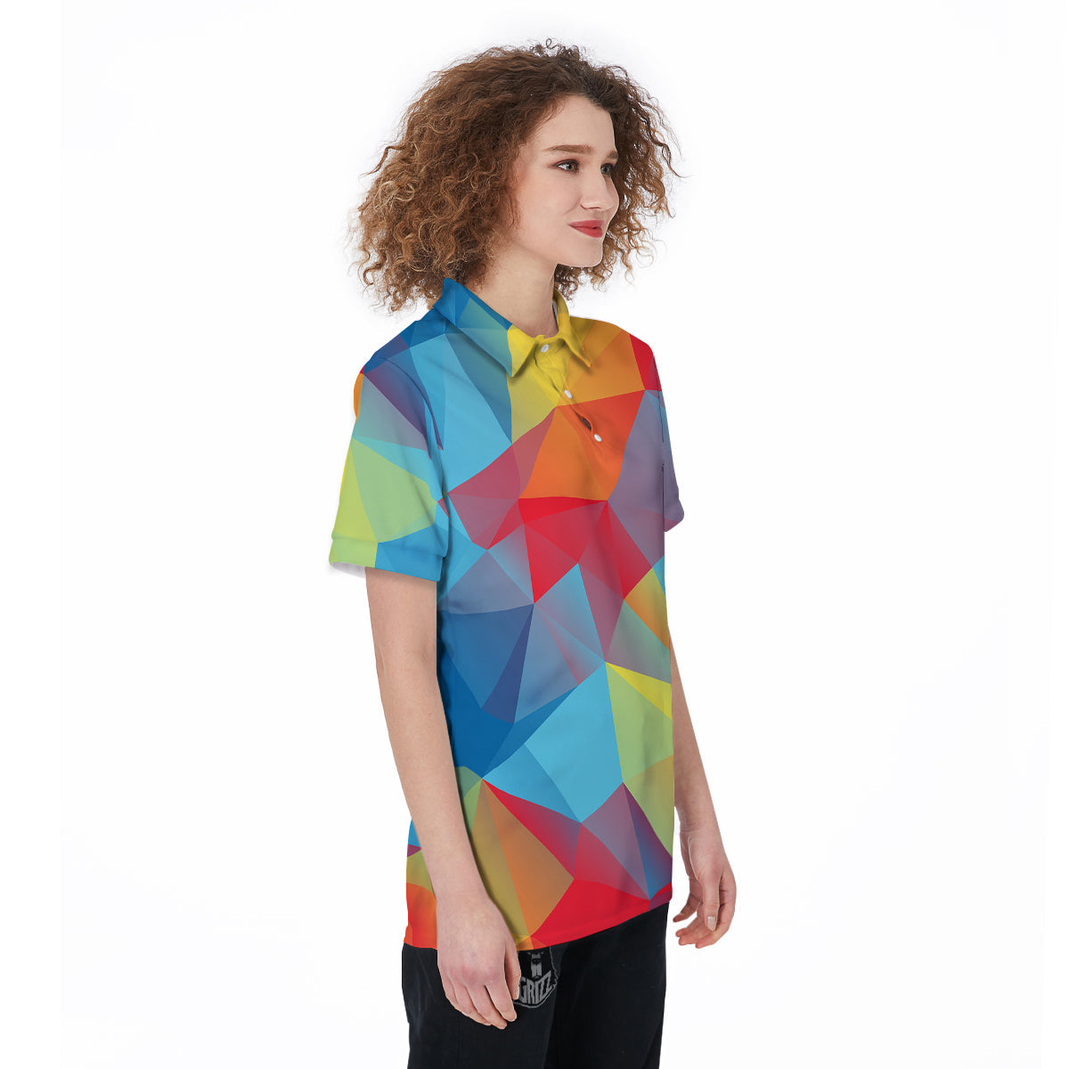 Abstract Colorful Autism Awareness Print Women's Golf Shirts-grizzshop