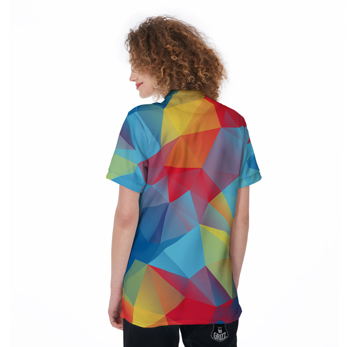 Abstract Colorful Autism Awareness Print Women's Golf Shirts-grizzshop