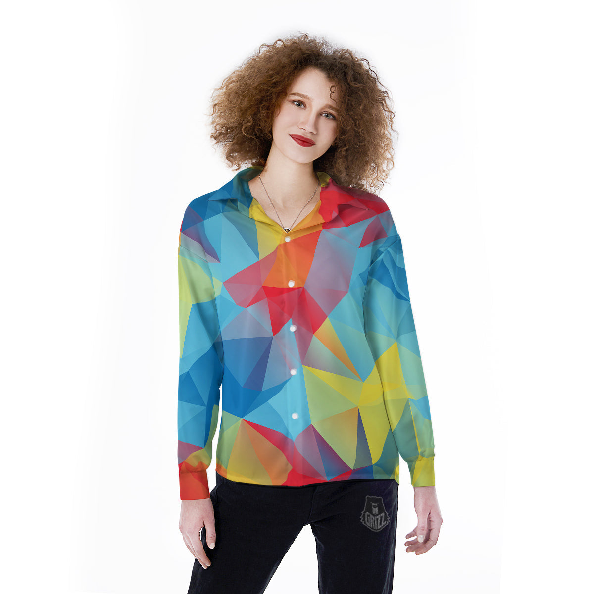 Abstract Colorful Autism Awareness Print Women's Long Sleeve Shirts-grizzshop