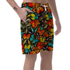 Abstract Colorful Butterfly Print Men's Shorts-grizzshop