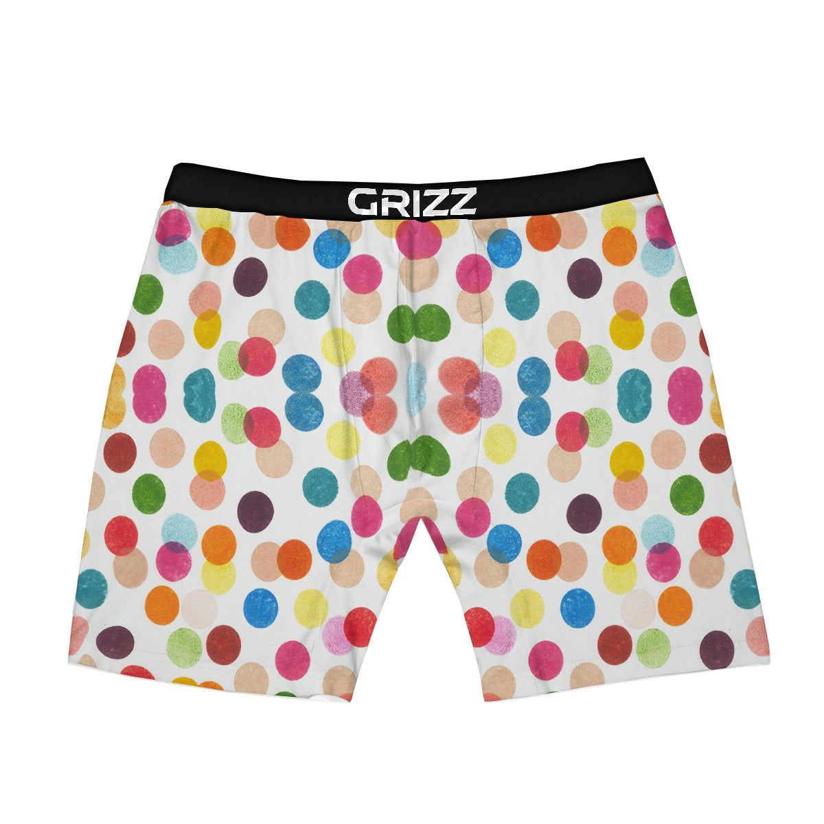 Abstract Colorful Polka Dots Print Pattern Boxer Briefs-grizzshop