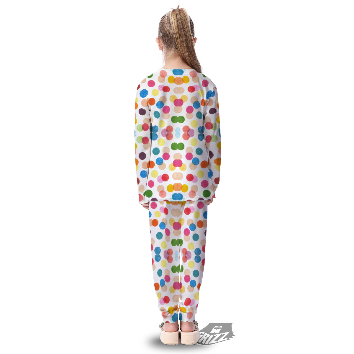 Abstract Colorful Polka Dots Print Pattern Kid's Pajamas-grizzshop