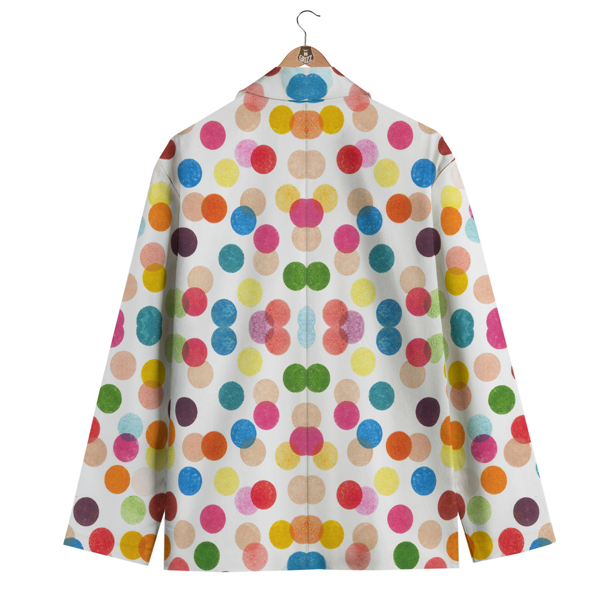 Abstract Colorful Polka Dots Print Pattern Men's Blazer-grizzshop