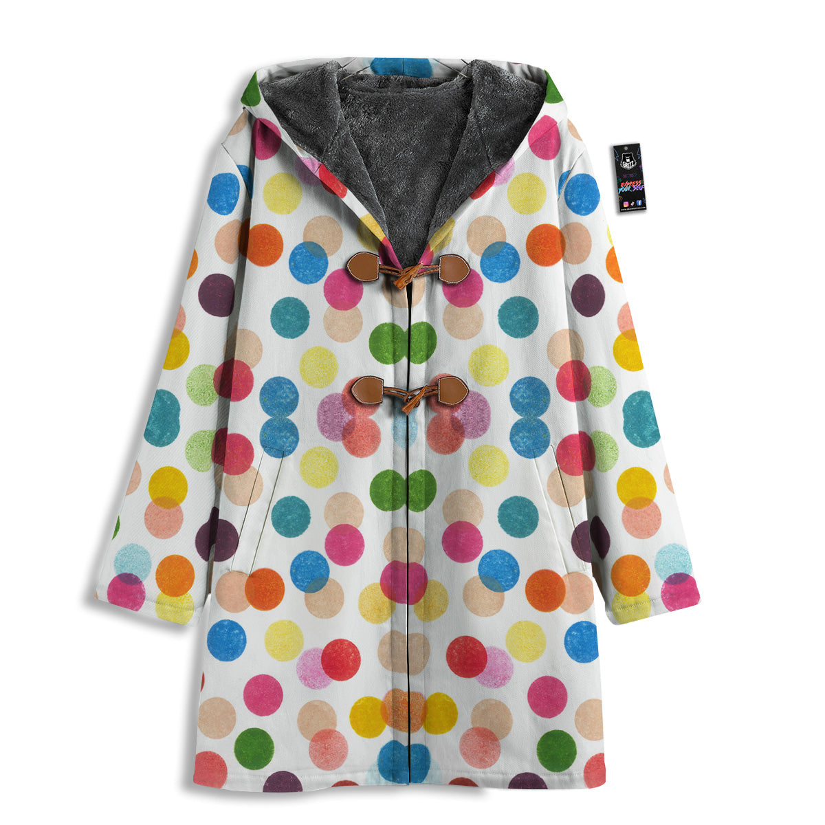 Abstract Colorful Polka Dots Print Pattern Men's Windbreaker Jacket-grizzshop