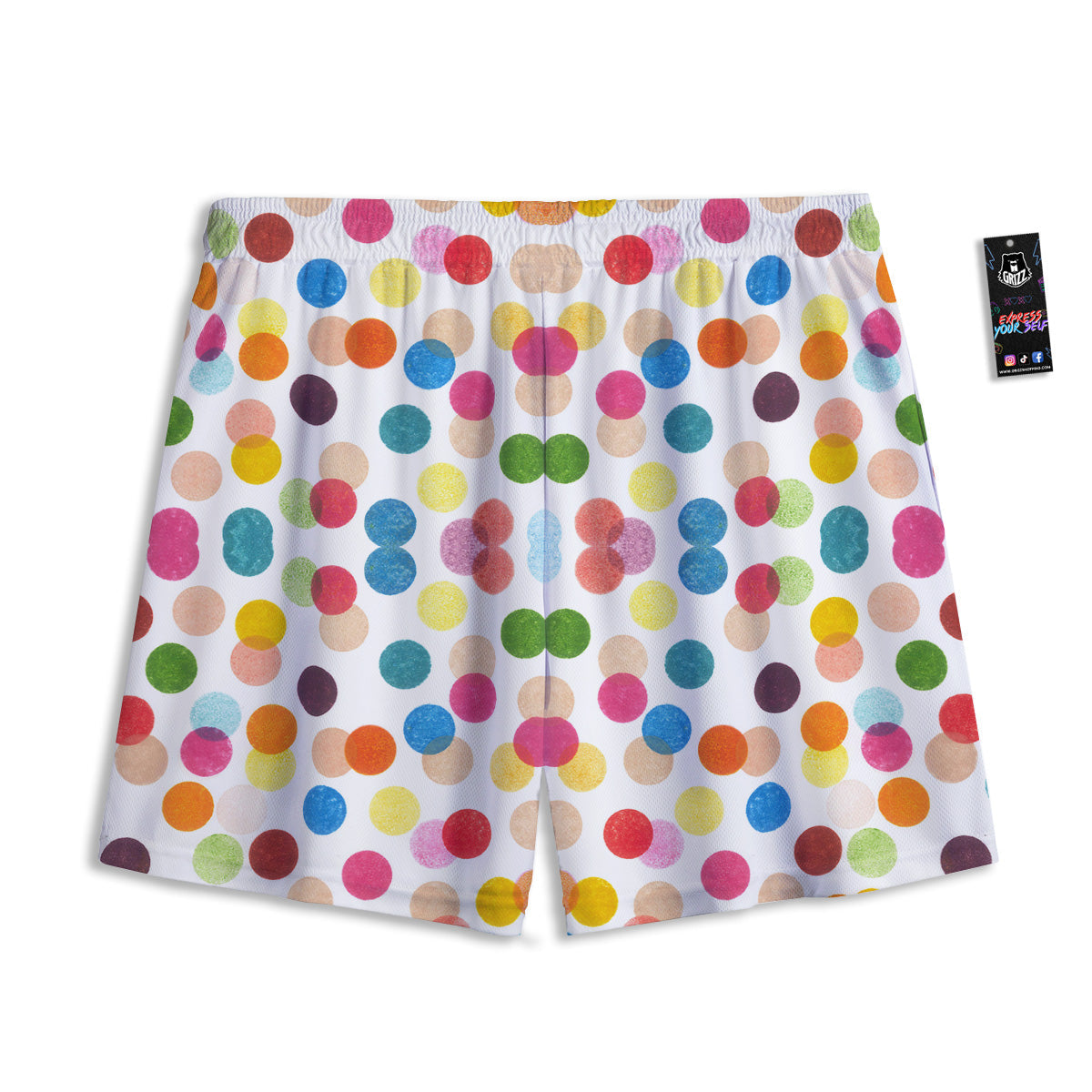 Alien Light Green Print Mesh Shorts