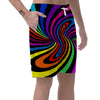 Abstract Colorful Psychedelic Men's Shorts-grizzshop