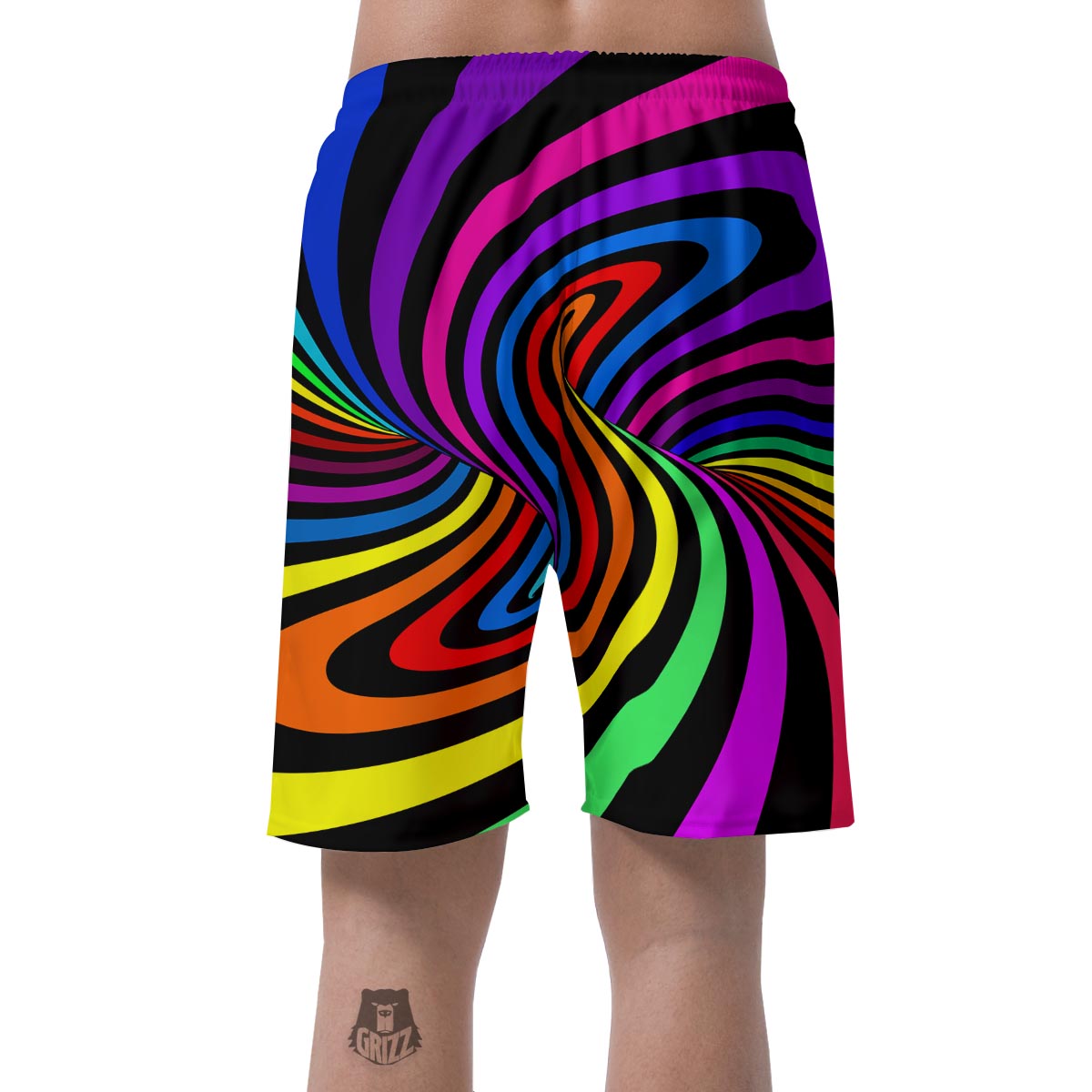 Abstract Colorful Psychedelic Men's Shorts-grizzshop