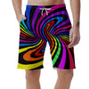 Abstract Colorful Psychedelic Men's Shorts-grizzshop