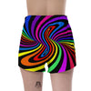 Abstract Colorful Psychedelic Women's Shorts-grizzshop