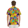 Abstract Comic Bubble Graffiti Print Men's Golf Shirts-grizzshop