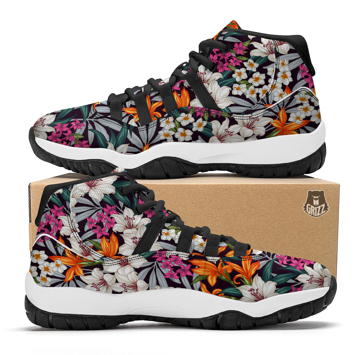 Abstract Feather Watercolor Boho Print Pattern Black Bball Shoes-grizzshop