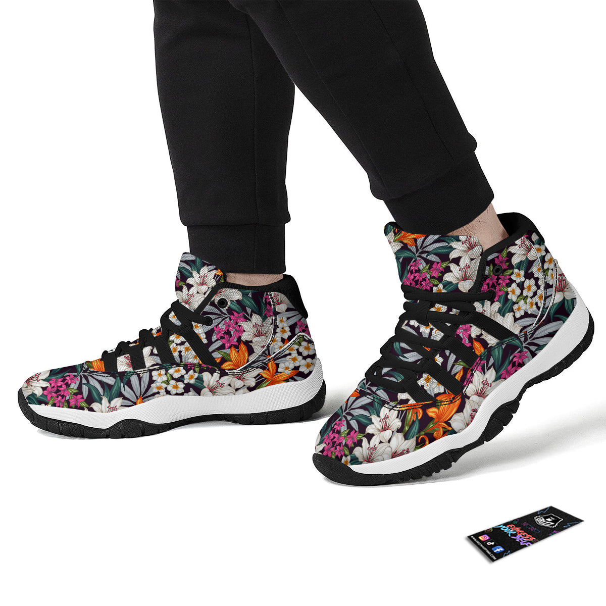 Abstract Feather Watercolor Boho Print Pattern Black Bball Shoes-grizzshop
