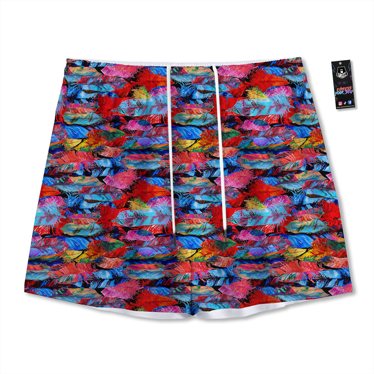Alien UFO Green Cute Print Mesh Shorts