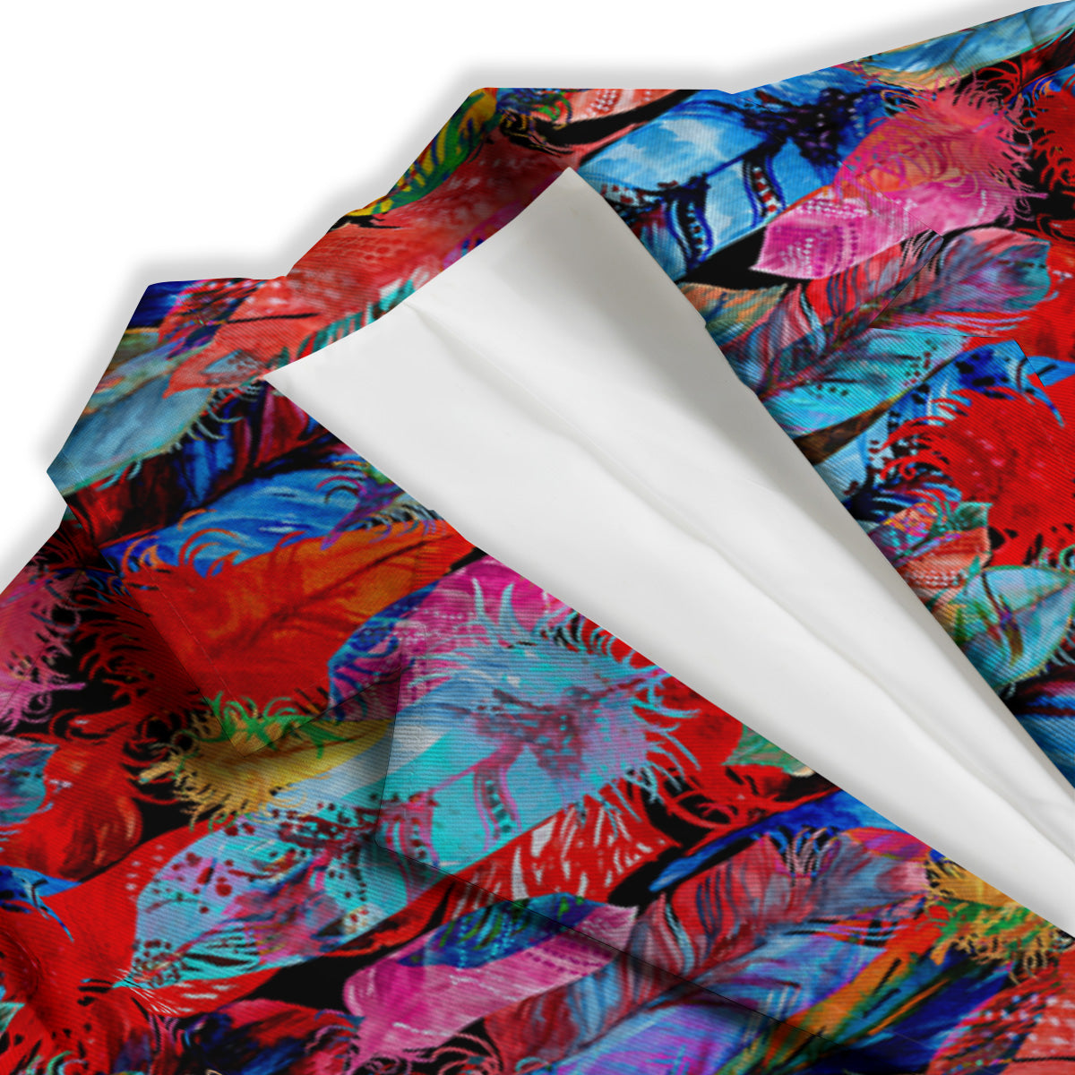 Abstract Feather Watercolor Boho Print Pattern Women's Blazer-grizzshop