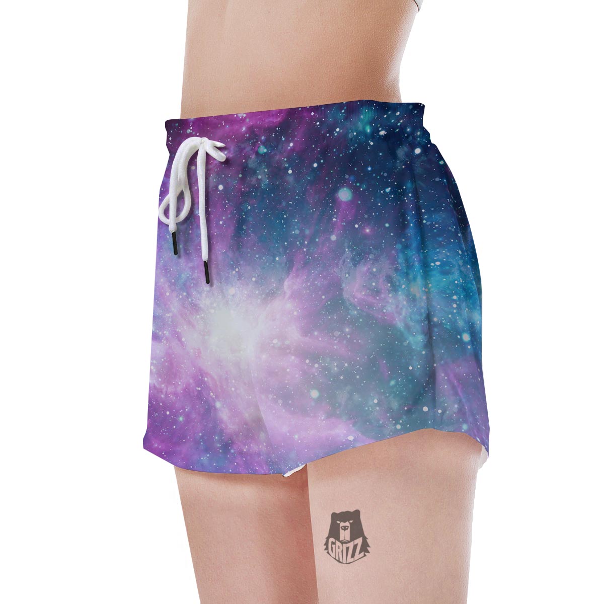 Abstract Galaxy Space Women's Shorts-grizzshop