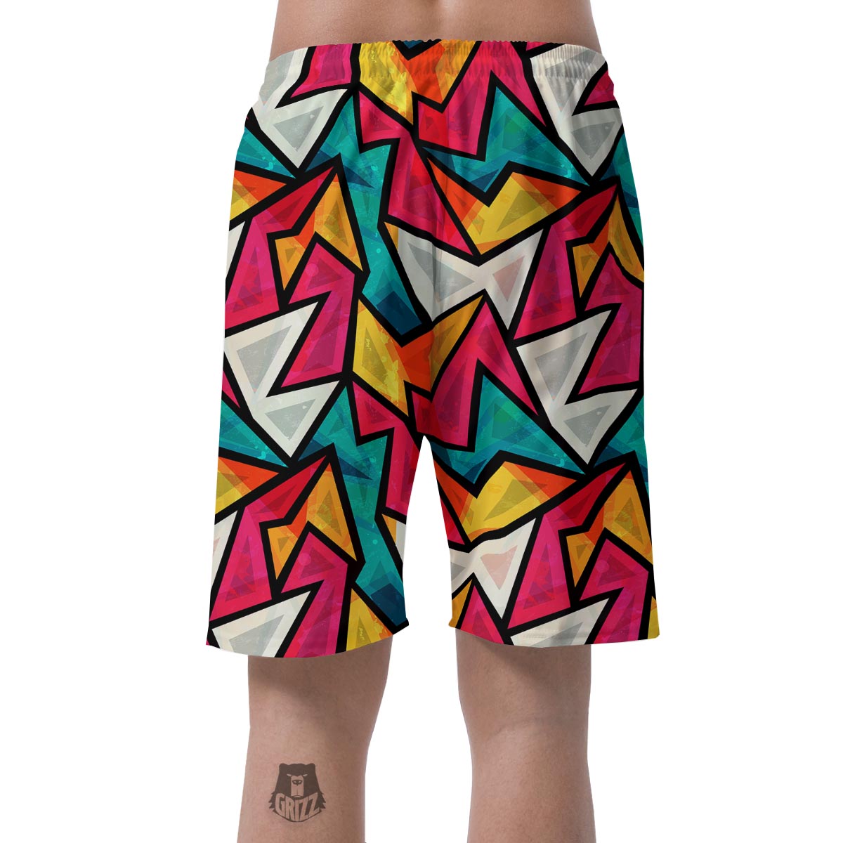 Abstract Geometric Colorful Men's Shorts-grizzshop