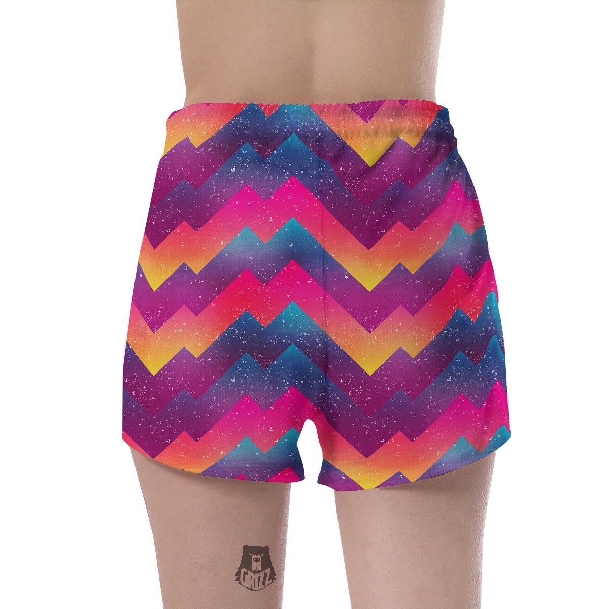 Abstract Geometric Grunge Women's Shorts-grizzshop