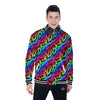 Abstract Graffiti Colorful Paint Print Pattern Baseball Jacket-grizzshop