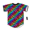 Abstract Graffiti Colorful Paint Print Pattern Baseball Jersey-grizzshop