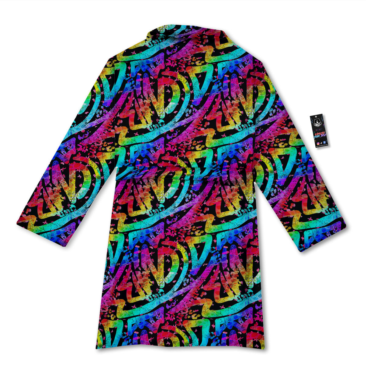 Abstract Graffiti Colorful Paint Print Pattern Bathrobe-grizzshop