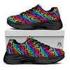 Abstract Graffiti Colorful Paint Print Pattern Black Chunky Shoes-grizzshop