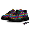 Abstract Graffiti Colorful Paint Print Pattern Black Chunky Shoes-grizzshop