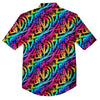 Abstract Graffiti Colorful Paint Print Pattern Button Up Shirt-grizzshop