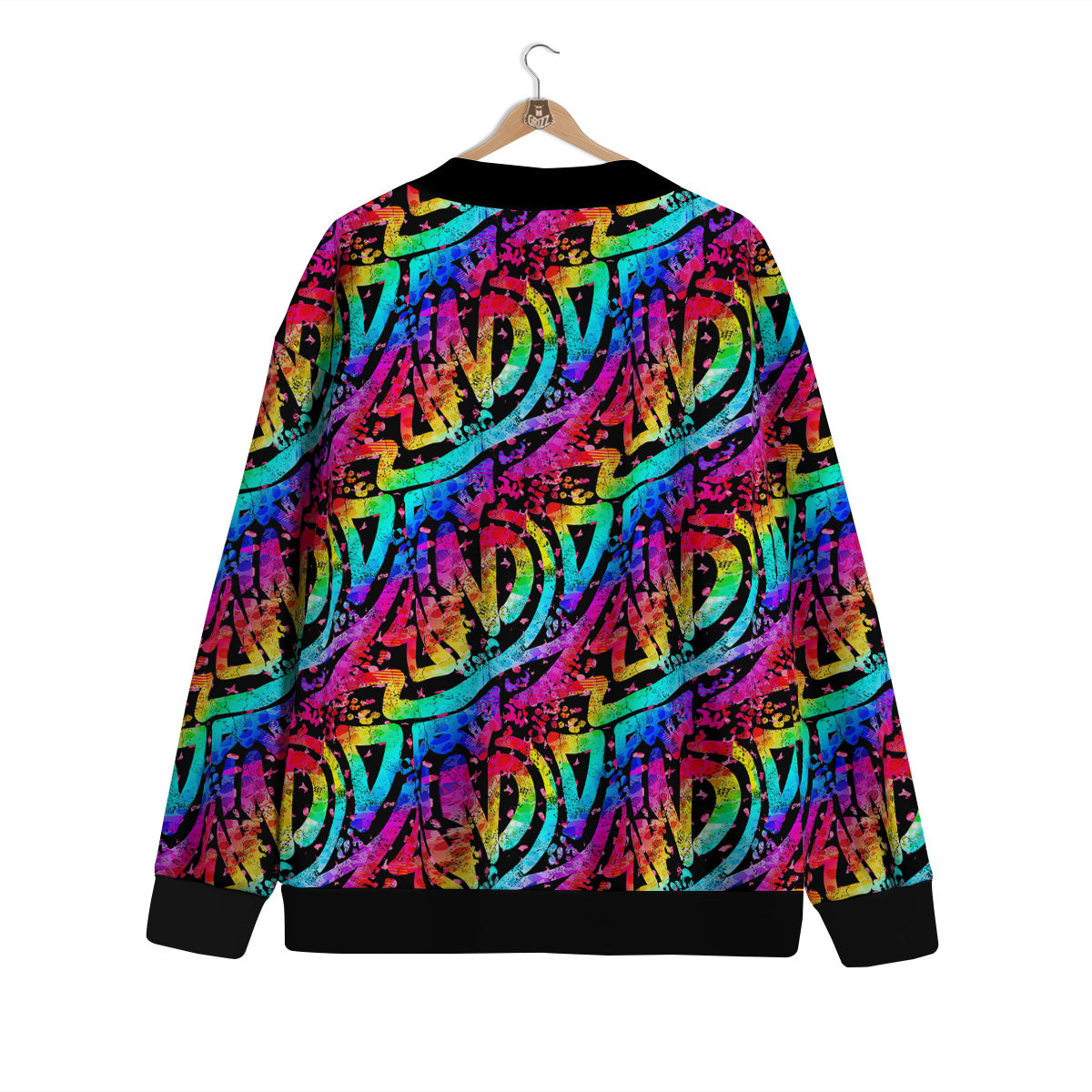 Abstract Graffiti Colorful Paint Print Pattern Cardigan-grizzshop