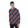 Abstract Graffiti Colorful Paint Print Pattern Men's Long Sleeve Shirts-grizzshop