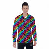 Abstract Graffiti Colorful Paint Print Pattern Men's Long Sleeve Shirts-grizzshop