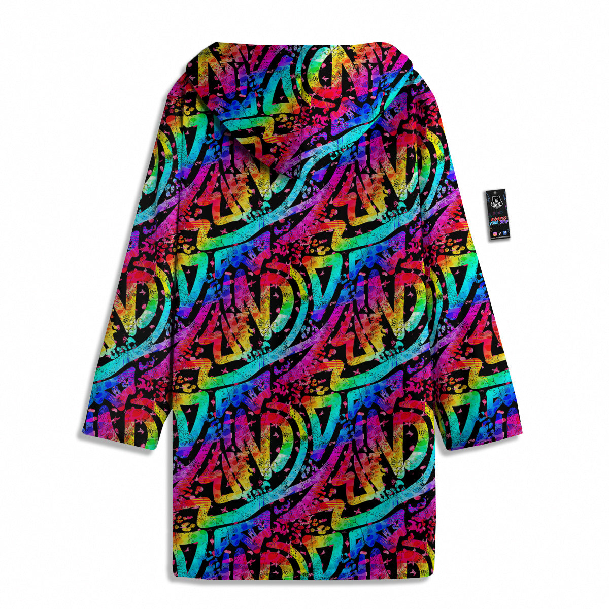 Abstract Graffiti Colorful Paint Print Pattern Men's Windbreaker Jacket-grizzshop