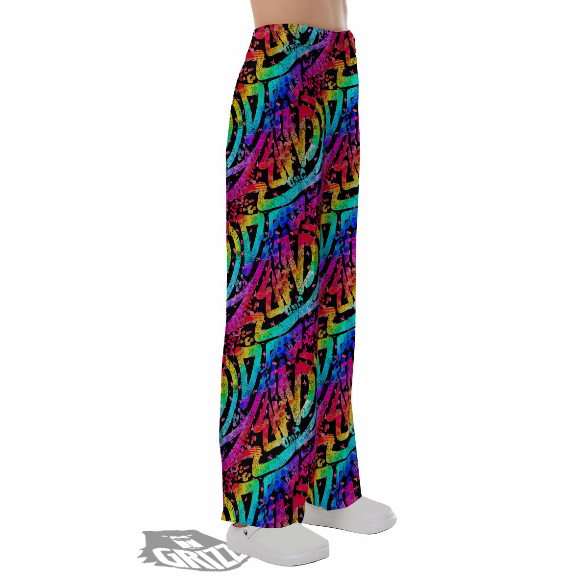 Abstract Graffiti Colorful Paint Print Pattern Pajama Pants-grizzshop