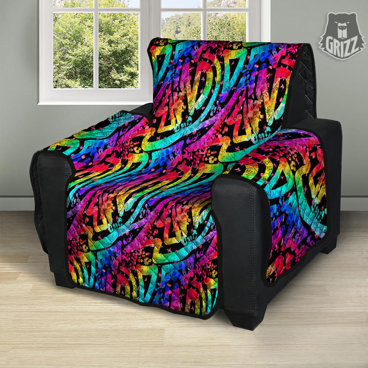 Abstract Graffiti Colorful Paint Print Pattern Recliner Protector-grizzshop