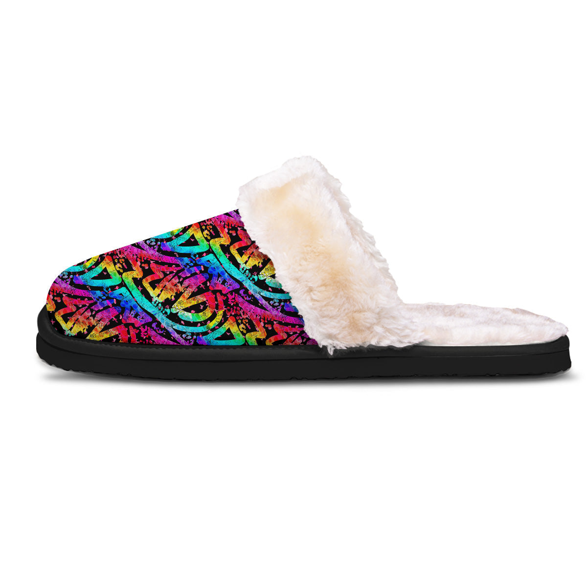 Abstract Graffiti Colorful Paint Print Pattern Slippers-grizzshop