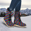 Abstract Graffiti Colorful Paint Print Pattern Snow Boots-grizzshop