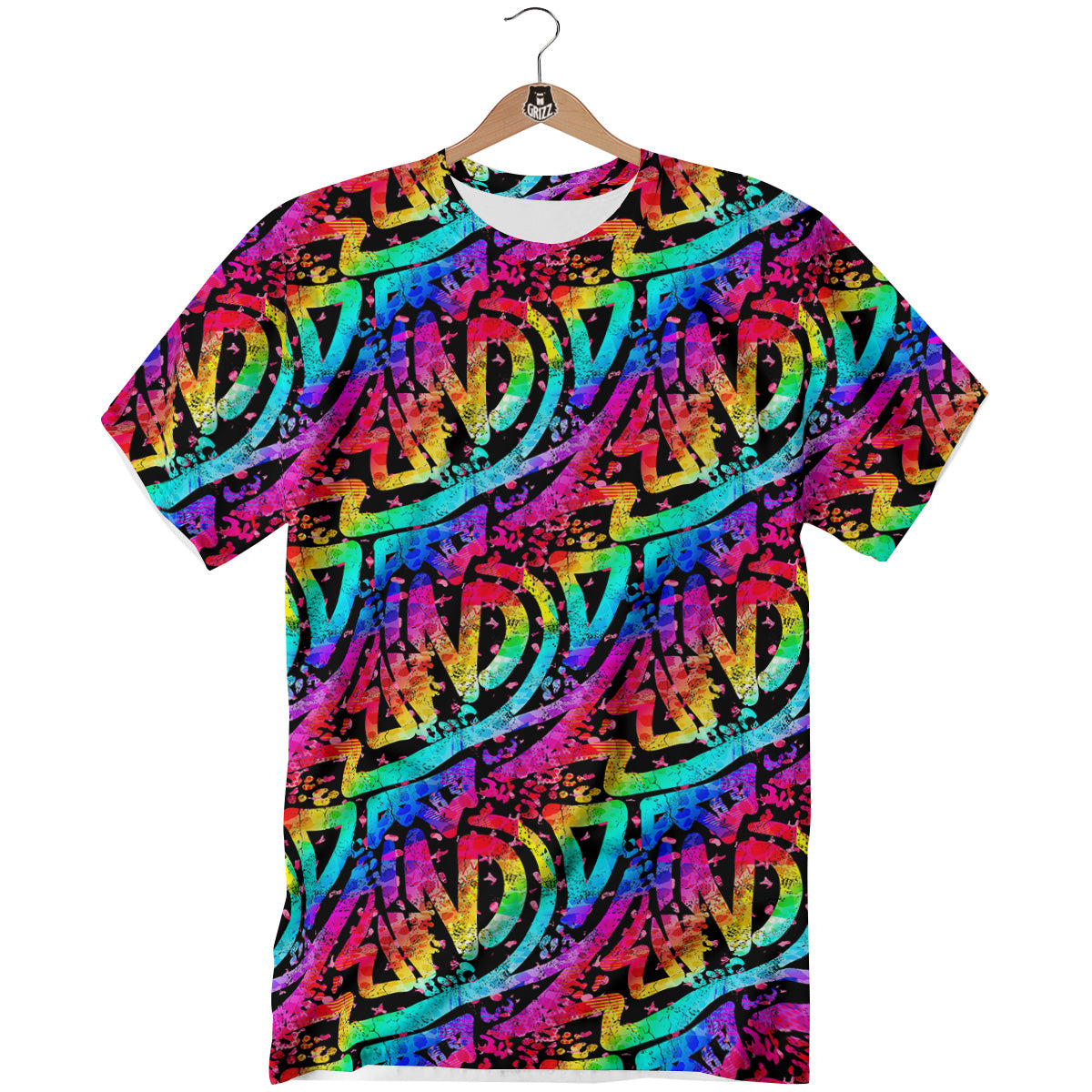 Abstract Graffiti Colorful Paint Print Pattern T-Shirt-grizzshop