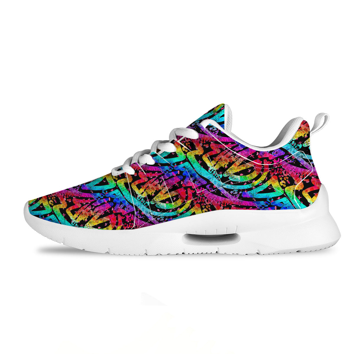 Abstract Graffiti Colorful Paint Print Pattern Tennis Shoes-grizzshop