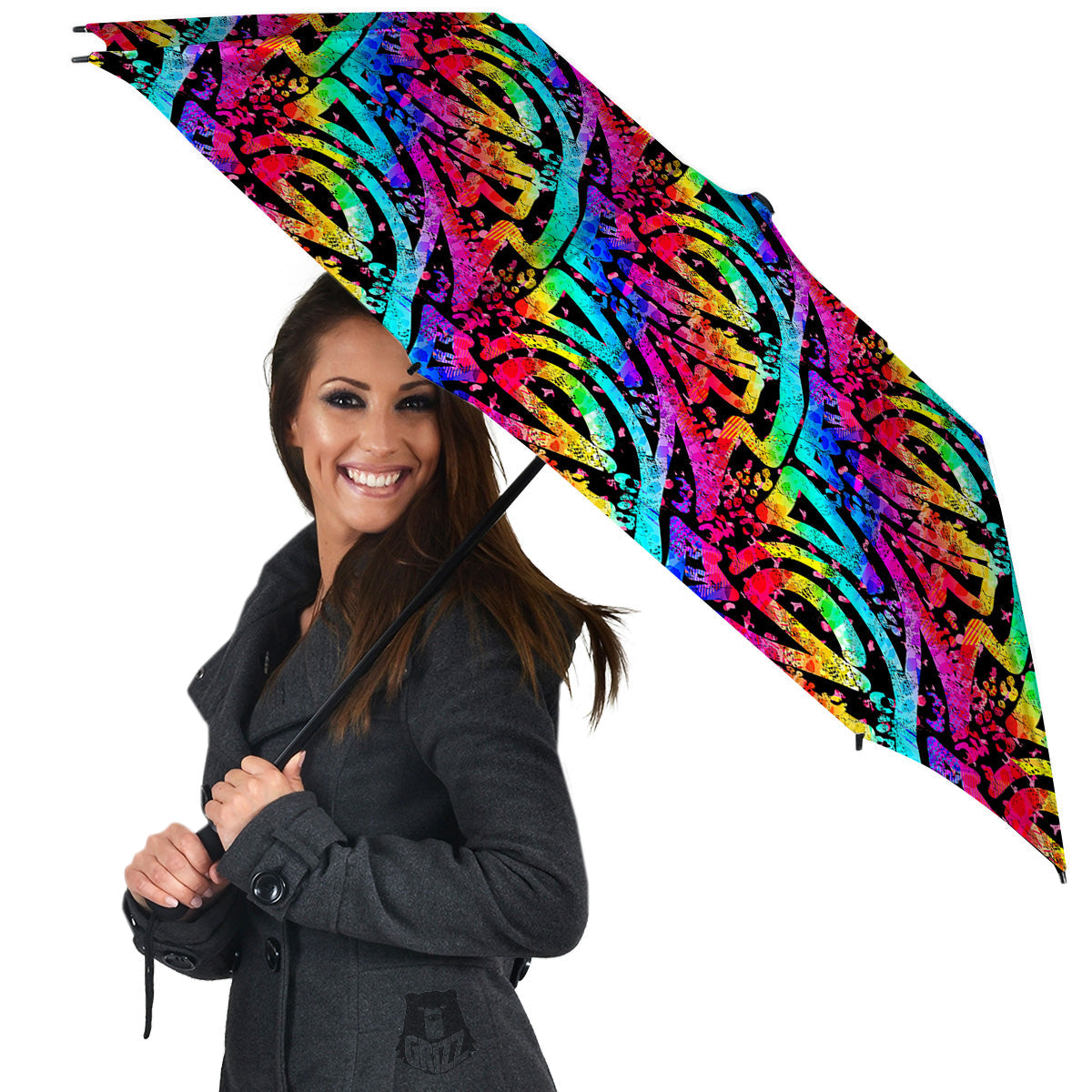 Abstract Graffiti Colorful Paint Print Pattern Umbrella-grizzshop