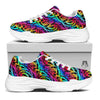 Abstract Graffiti Colorful Paint Print Pattern White Chunky Shoes-grizzshop