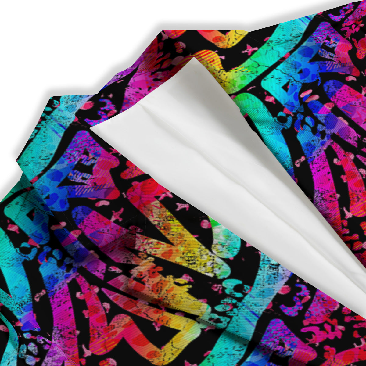 Abstract Graffiti Colorful Paint Print Pattern Women's Blazer-grizzshop